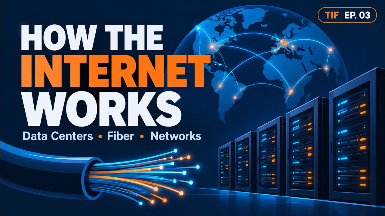 Earth, fiber optic cables, and data center racks